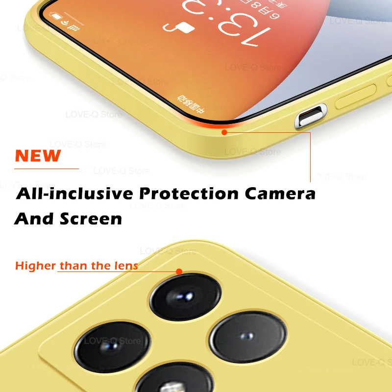 Фото Чехол на Xiaomi Poco X6 Pro / Чехол на Поко Х6 Про 5g, роскошный чехол из жидкого силикона для Xiaomi Poco X6 Pro Poco X 6 Pro Poco X6pro Pocox6 Prо 5G, защитный чехол для камеры №3