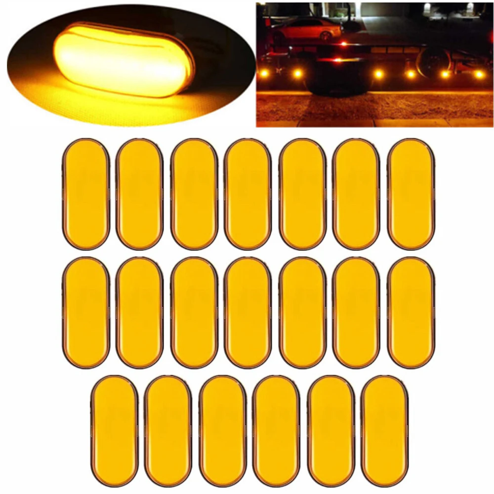 

20PCS Трейлер 9LED Грузовой автомобиль 12v 24v Светодиодный боковой указатель