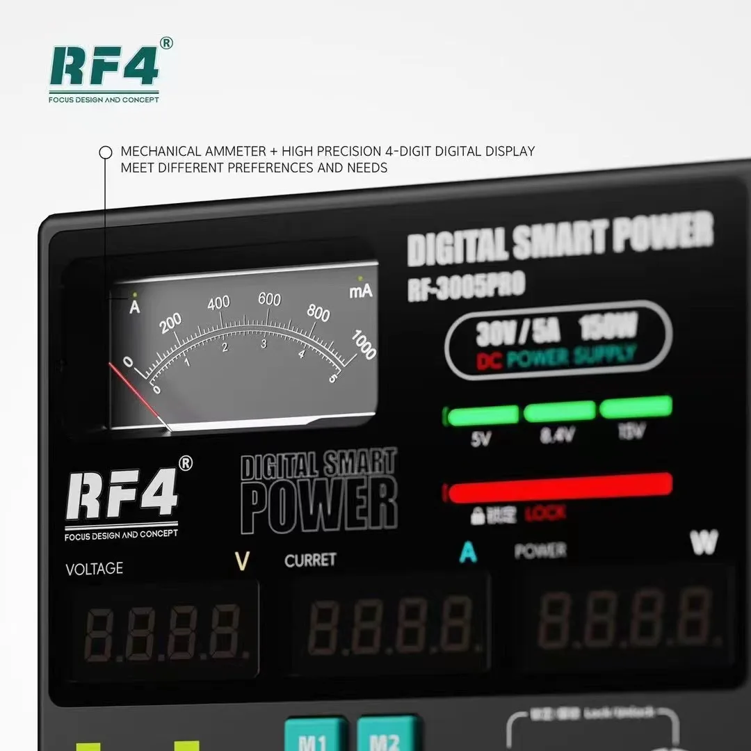 RF4 RF-3005Pro Источник питания постоянного тока 30 В/5 А Механический измеритель с