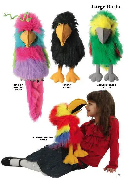 Большой сарлет Красный Ара многоцветный попугай птица сжимаемая ворона Детская