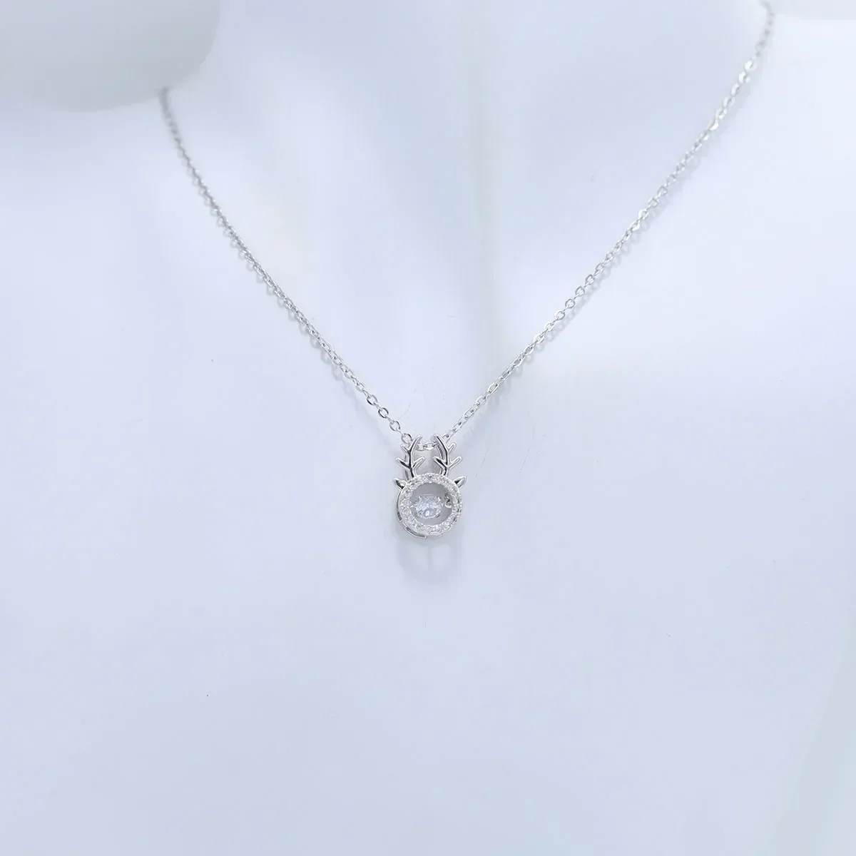 Ожерелье с рогами серебро натуральная бирюза кулон в виде головы оленя богемные