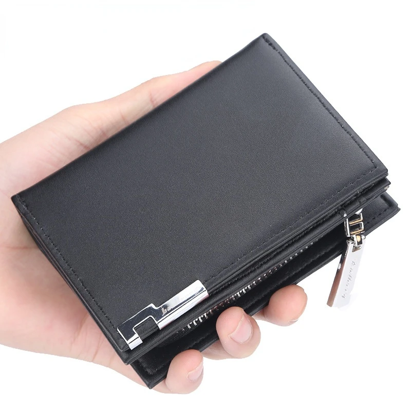 

Men's Short Wallet Fashion Casual Organ Card Holder Large Capacity Zipper Wallet