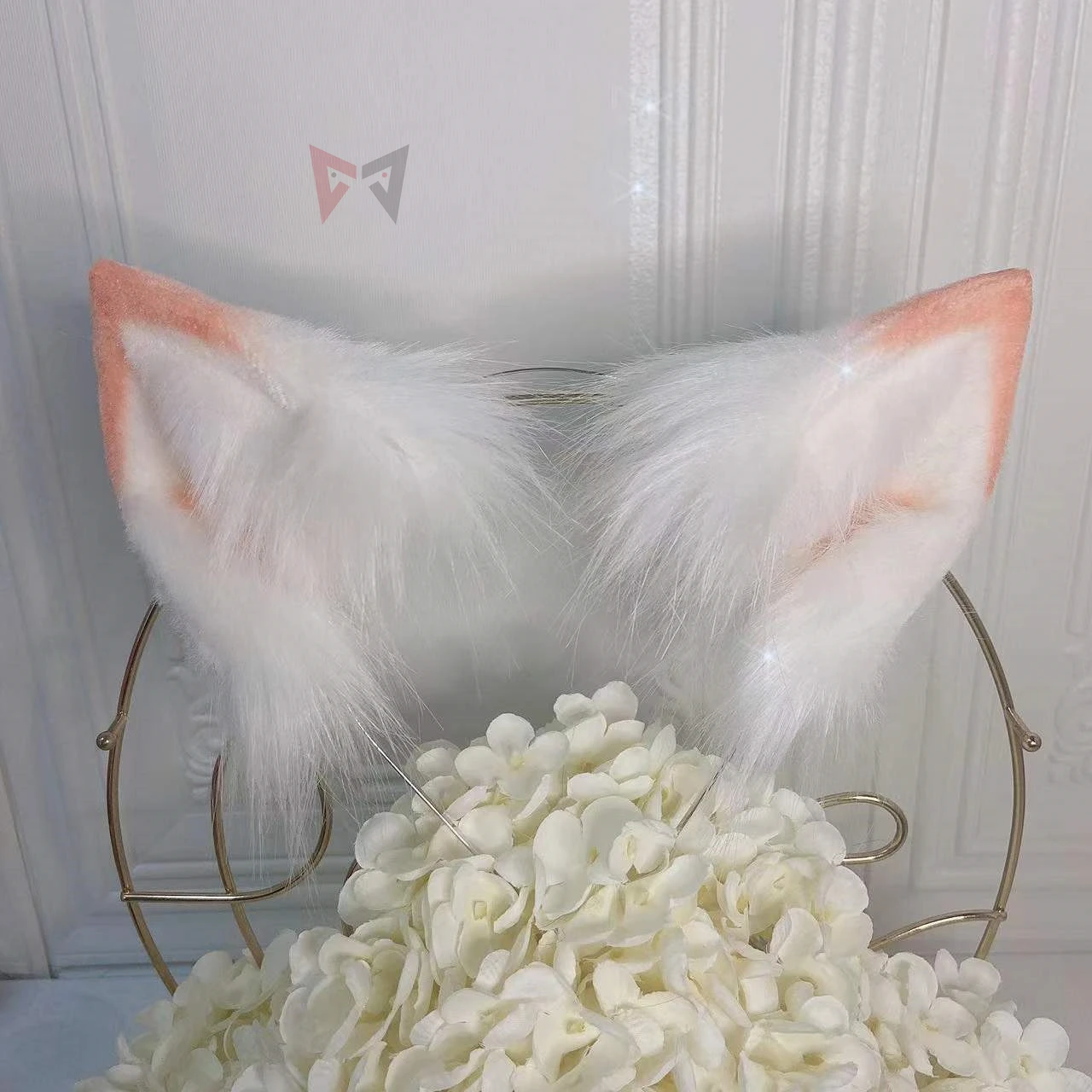 Новый белый снежный лиса Неко уши обруч для волос головной убор хвост ожерелье