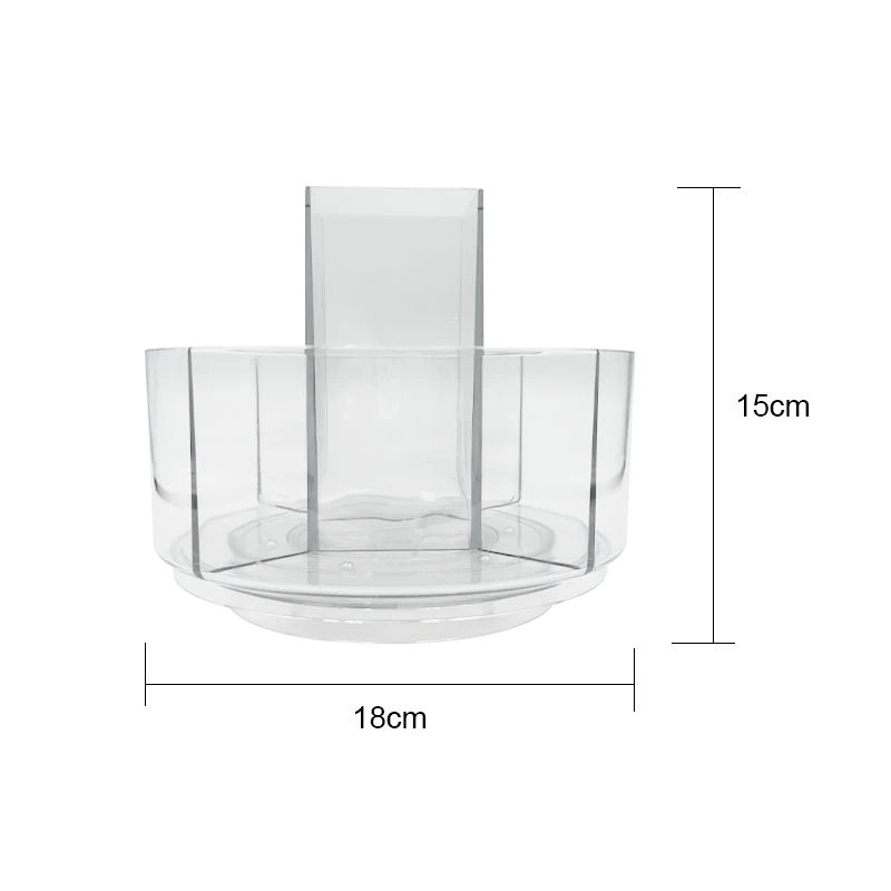 Вращающийся на 360 градусов ящик для хранения макияжа, поворотный стол, лоток для хранения макияжа, подходит для туалетных столиков, средств по уходу за кожей и т. д.