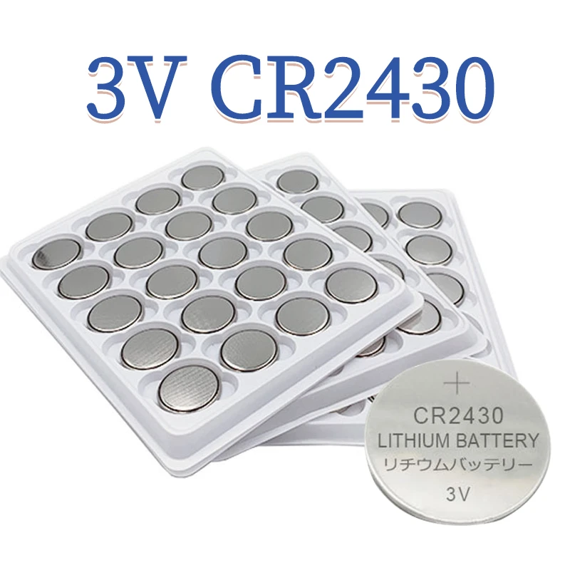 100/200Pcs CR2430 Button Batteries DL2430 BR2430 KL2430 Cell Coin Lithium Battery 3V CR 2430 For Watch Electronic Toy Remote