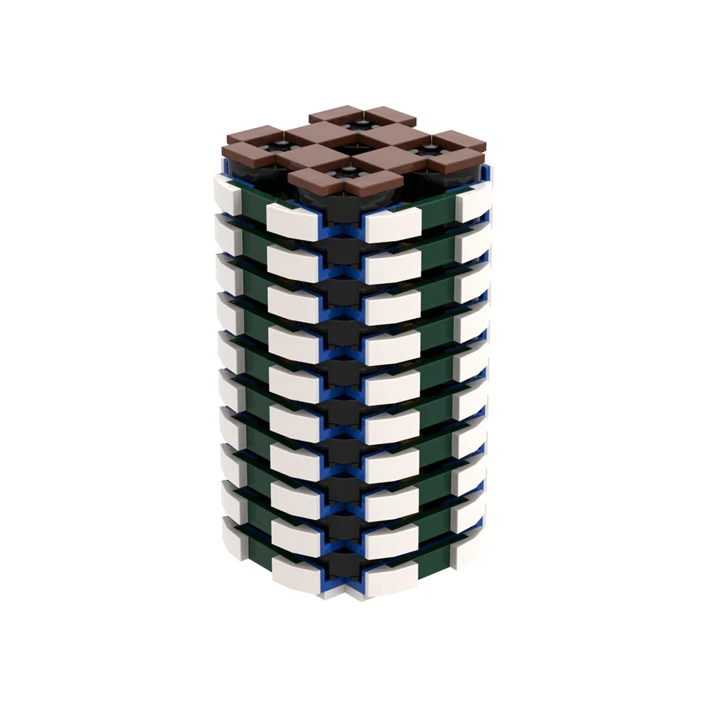 MOC 3d Художественная ваза модель в клетку строительные блоки домашний декор для