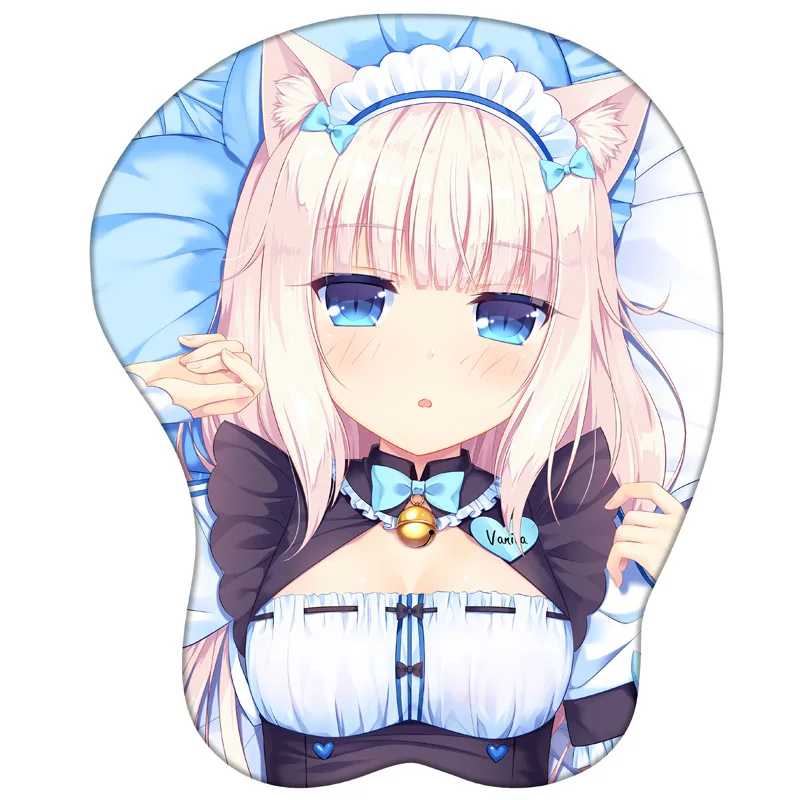 

NEKOPARA ванильный 3D коврик для мыши грудь аниме мультяшный коврик для мыши силиконовый подставка для рук и запястья коврик для мыши подарок отаку Gaming