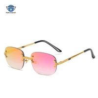 teenyoun new luxury brand ins uv400 new retro metal color film sunglasses womens fashion hip hop sun glasses