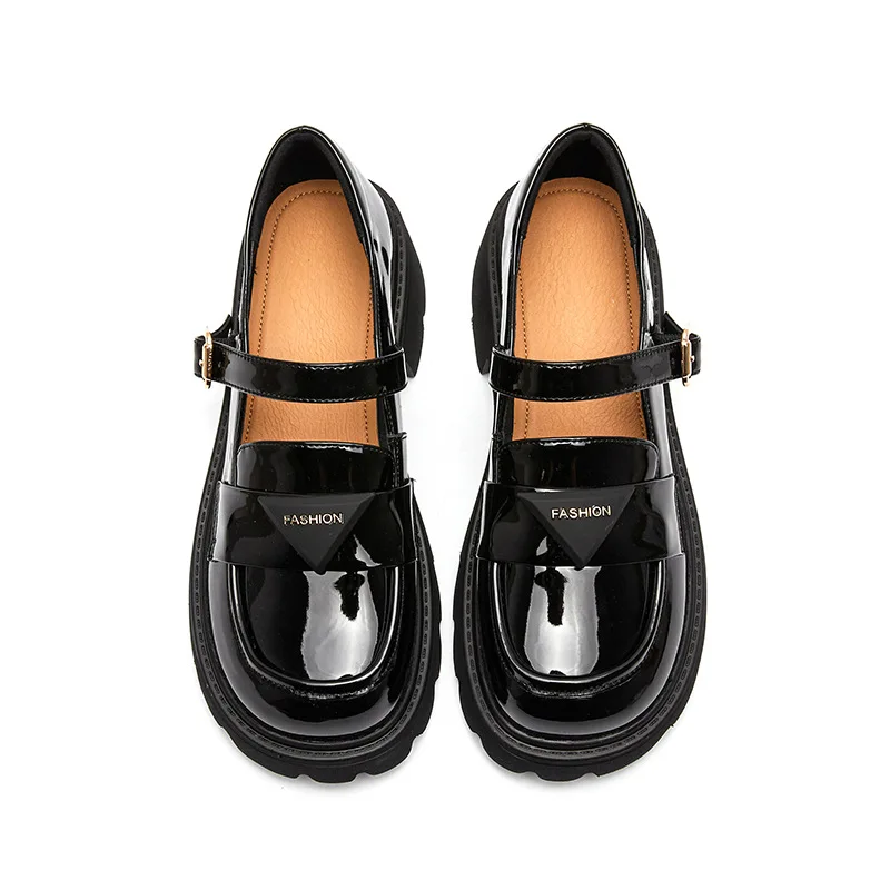 

Patent Leather New Black Shoes Women Loafers Shoes