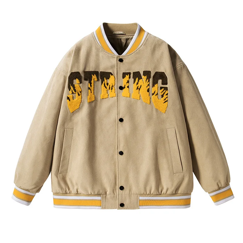 

2022 Autumn Mens Jacket Letter Embroidery Hip Hop Harajuku Oversized Casual Varsity Jackets Streetwear Bomber Baseball Jacket
