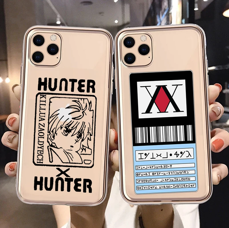 

New Clear Shockproof Phone Cases for IPhone 12 11 13 14 Pro Max X XS MAX XR 7 14 Plus Hunter X Hunter Killua Zoldyck Anime Cover