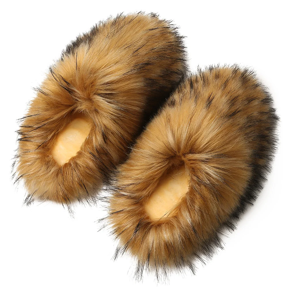 2023 New Type Of Plush Slippers For Women In Autumn And Winter Home Fur And Warm Imitation Fur Anti Slip Toe Slippers
