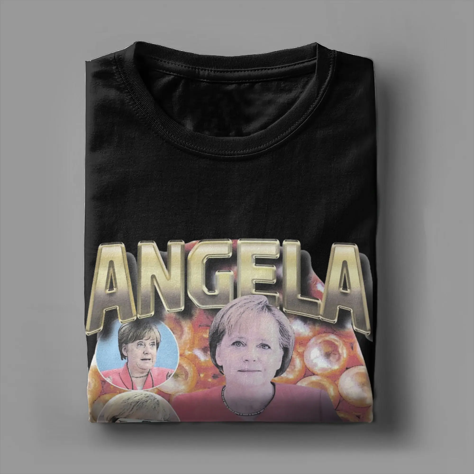 Мужские футболки Angela Merkel Rap Bootleg забавные хлопковые с короткими рукавами одежда