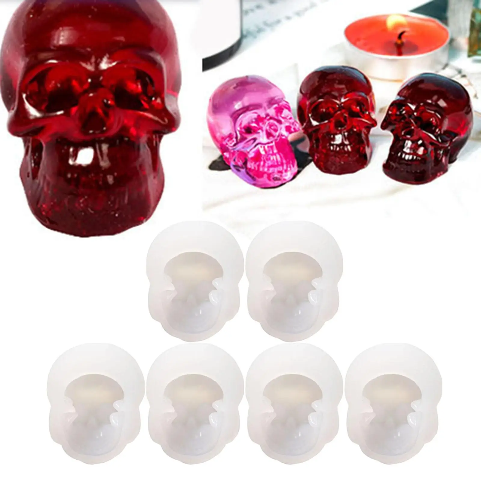 Skeleton Candle Molds Silicone Soap Mold DIY Skull Craft Jewelry Making | Candles