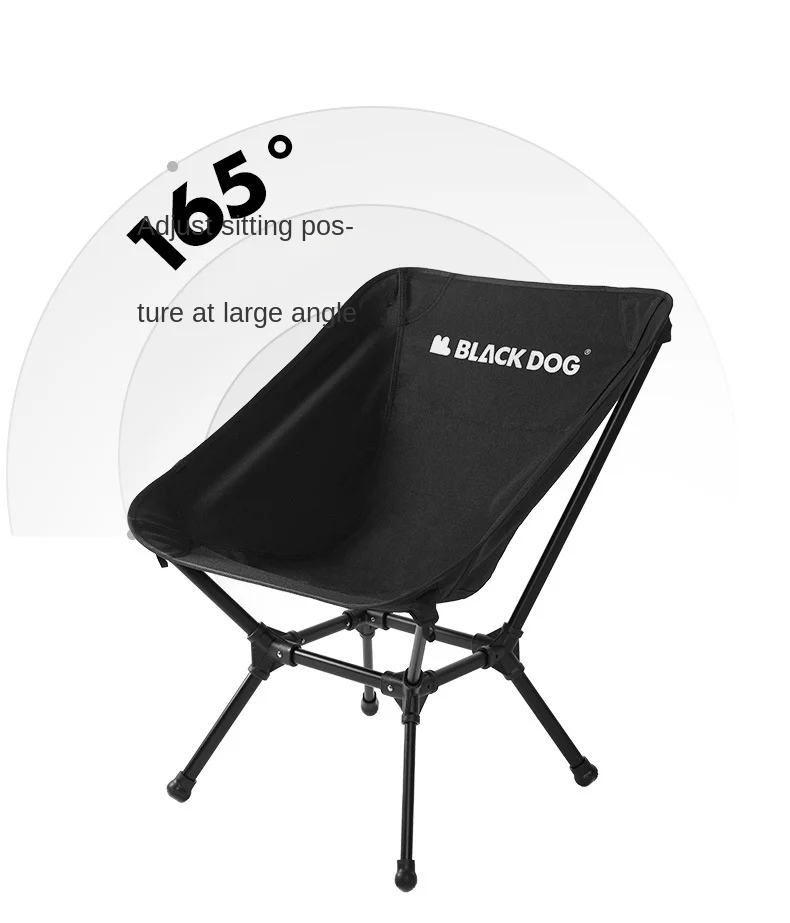 

Уличное переносное сиденье для кемпинга «черная собака» из алюминиевого сплава, удобное сиденье с высокой спинкой для пляжа и рыбалки, сиденье/откидывание 165 ° 900D