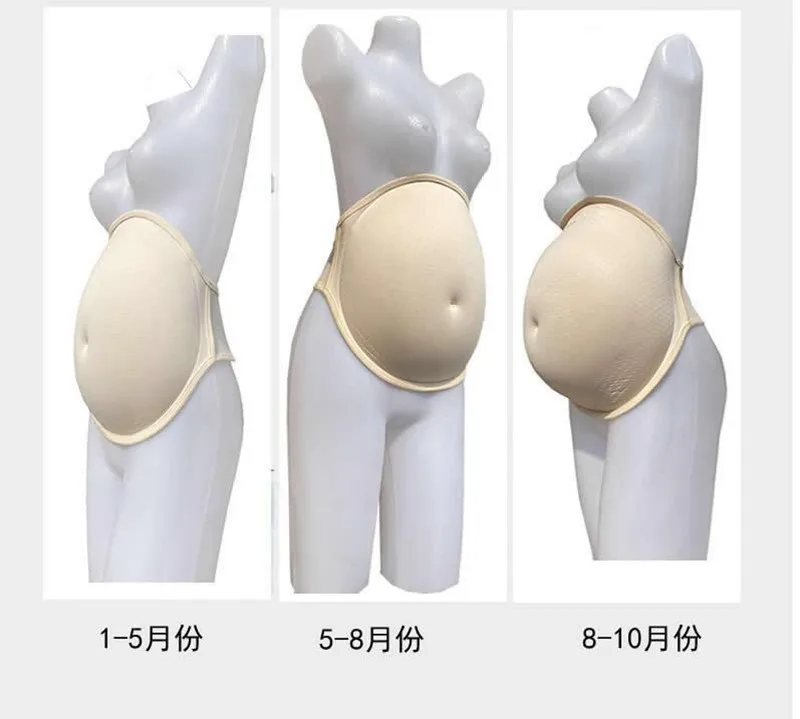 Artificial Baby Tummy Belly Fake Pregnancy Pregnant Bump Sponge Belly Pregnant Belly Style Suitable for Male and Female Actors images - 6