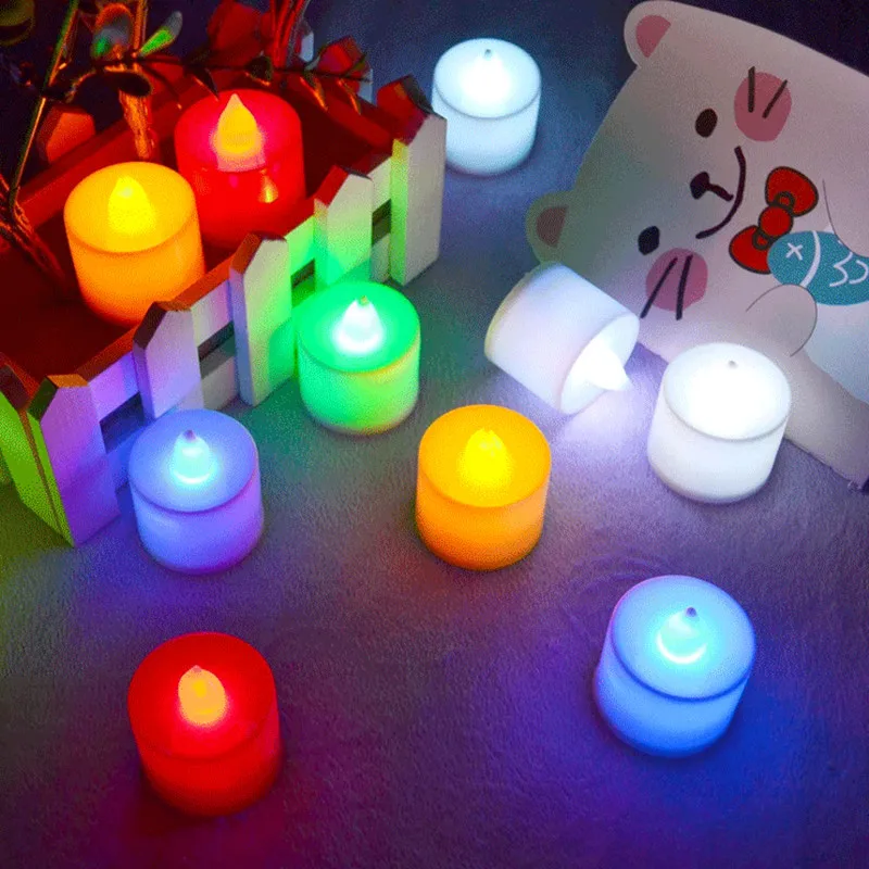 

1PC Electronic Candle LED Light Wedding Romantic Candle Light Smokeless Flameless Candle Lamp Birthday Party Christmas LED Light
