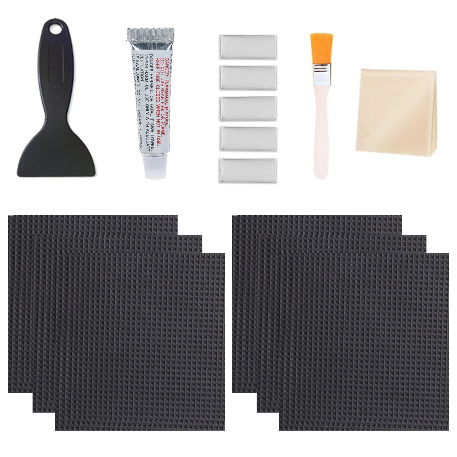 

15pcs Trampoline Repair Set 4X 4 Square On Patches Waterproof Patch Repair Kit For Tears Or Holes In Trampoline Mattresses