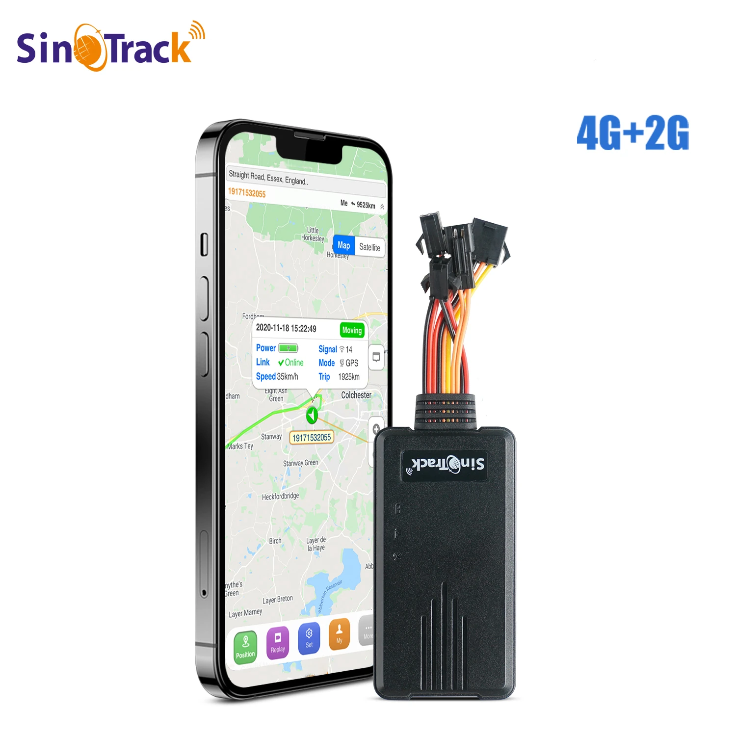 Фото GPS-трекер ST-906L с поддержкой 2G/4G и функцией дистанционного управления для автомобилей, мотоциклов, грузовиков, автодомов и т.д. (2 шт. в комплекте) №2
