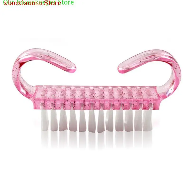 

2Pcs Nail Art Plastic Cleaning Brush Finger Nail Care Dust Clean Handle Scrubbing Brush Tool File Manicure Pedicure FreeShipping