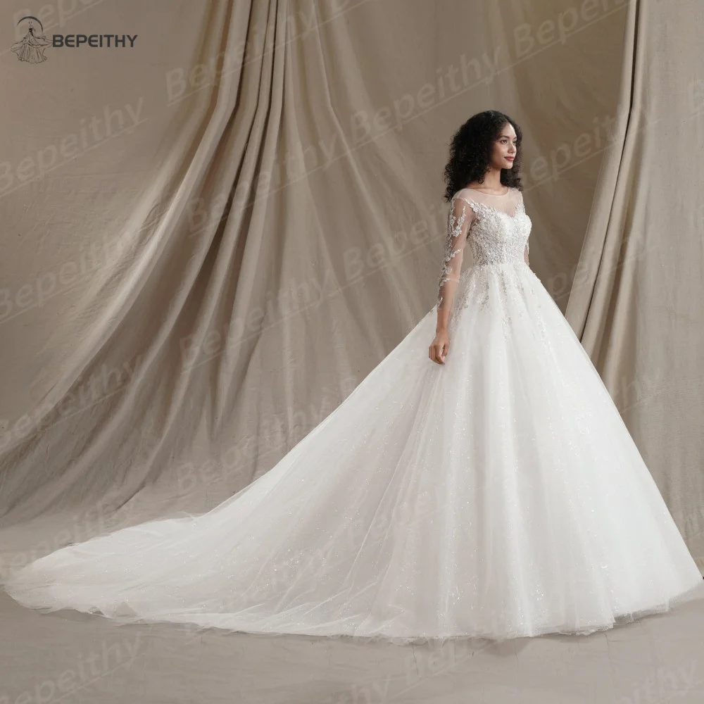 BEPEITHY мусульманские свадебные платья с длинными рукавами по индивидуальному
