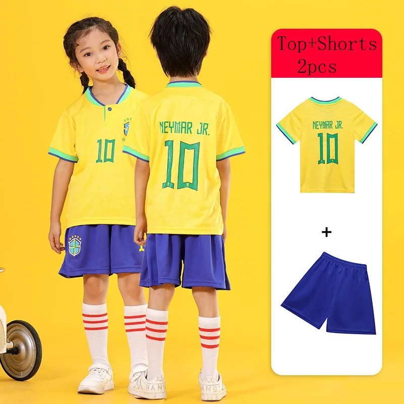 

NO10 Kids Sportsuits boys run sportswear Soccer Jersey Set Football Uniforms Breathable Children's Football Jerseys Set