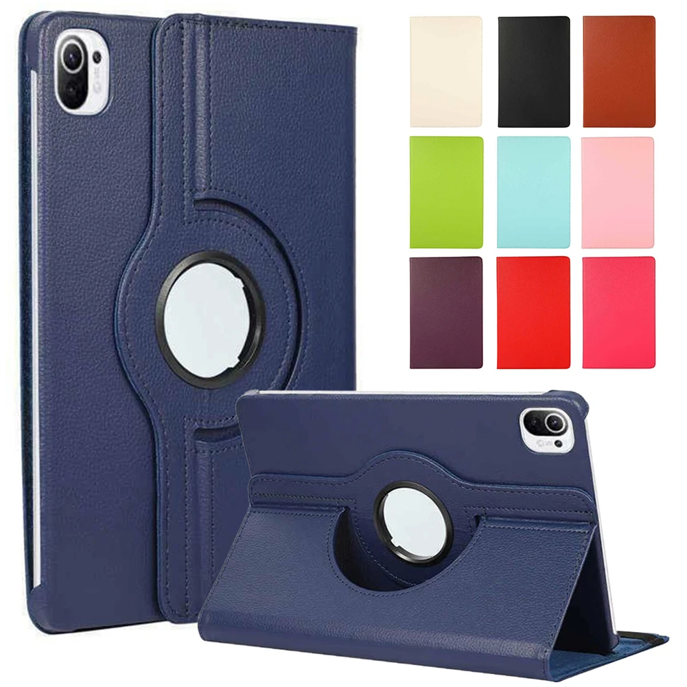 

Вращающийся на 360 градусов чехол для планшета для Xiaomi mi pad 5 11 дюймов, Магнитный смарт-чехол из искусственной кожи с функцией пробуждения и сн...