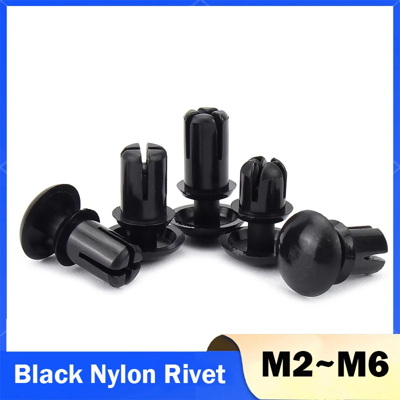 

100 шт. 2 мм 2,6 мм 3 мм 3,5 мм 4 мм 5 мм R Тип Нейлоновый пластиковый заклепочный зажим Расширительная трубка Анкерная заглушка для печатной платы Fix черный