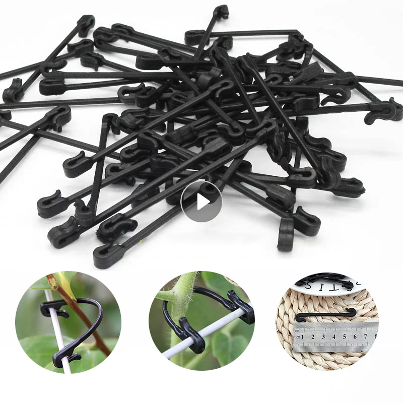 

100/50Pcs Garden Plant Holder Trellis Clips For Vine Vegetable Tomato Growing Upright Garden Plant Stand Tool Garden Accessories