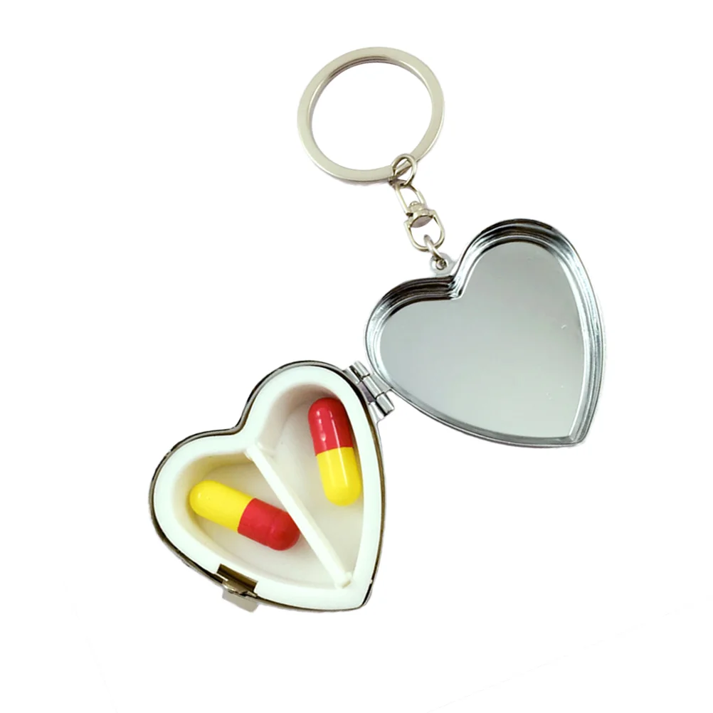 

Heart Wallet Medication Organizer Heart-shaped Compartments Box Small Box Storage Box Travel