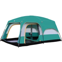 super large camping tent double layers waterproof 6 10 person 430x305x200cm two bedroom one living room tent family party