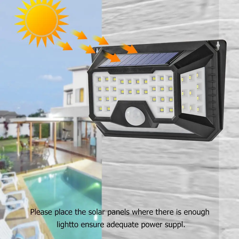 

Водонепроницаемая настенная лампа на солнечной батарее, с датчиком движения