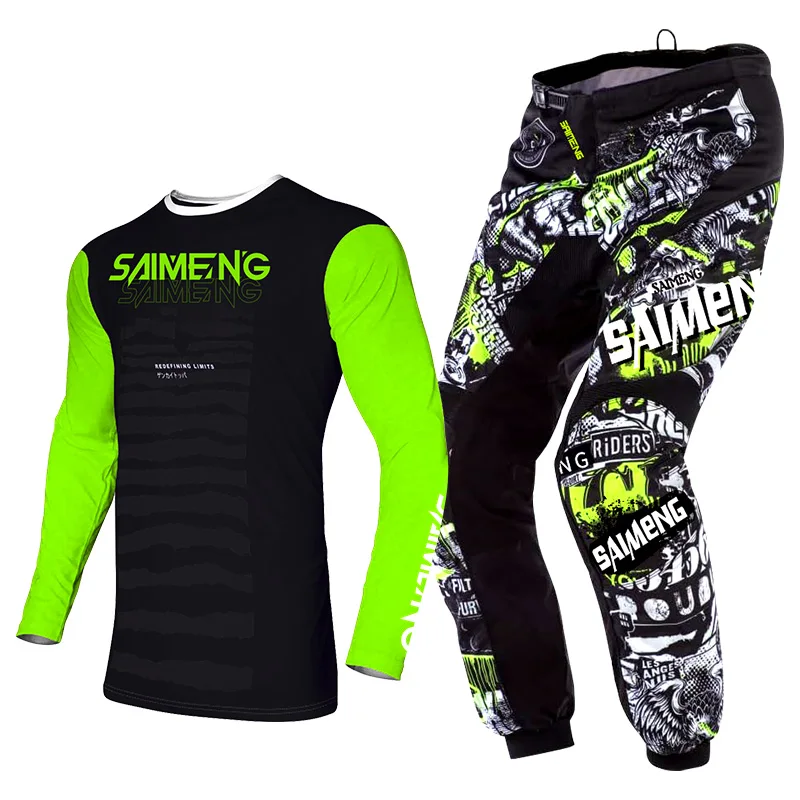 Костюм для мотокросса из джерси и брюк мужчин женщин