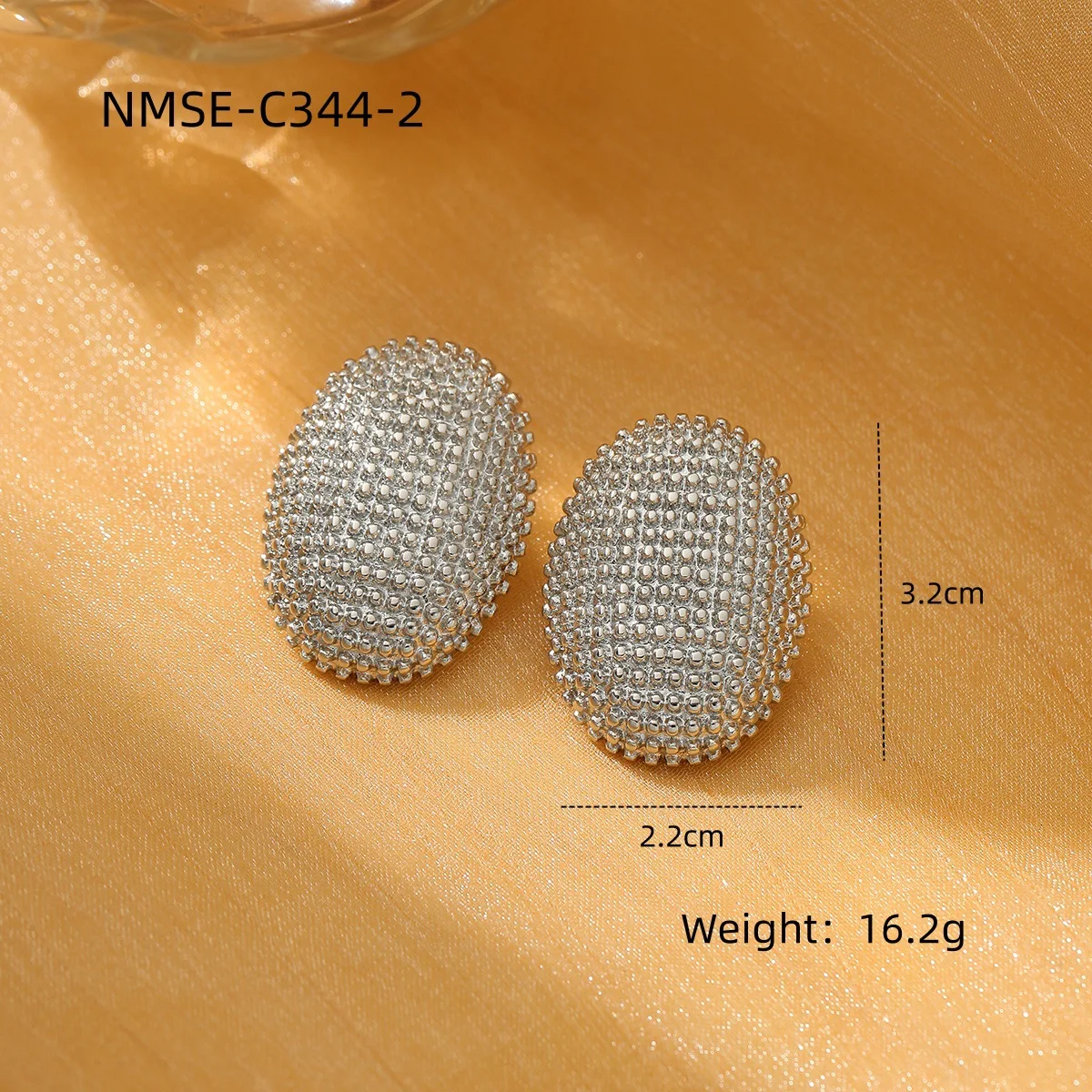 NIMAI панк овальные серьги-гвоздики из нержавеющей стали в форме яйца женские