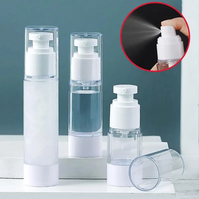 

15/30/50/100ml Travel Airless Bottle Pump Empty Spray Emulsion Bottle Cosmetic Vacuum Foaming Bottle Transparent Portable Tools