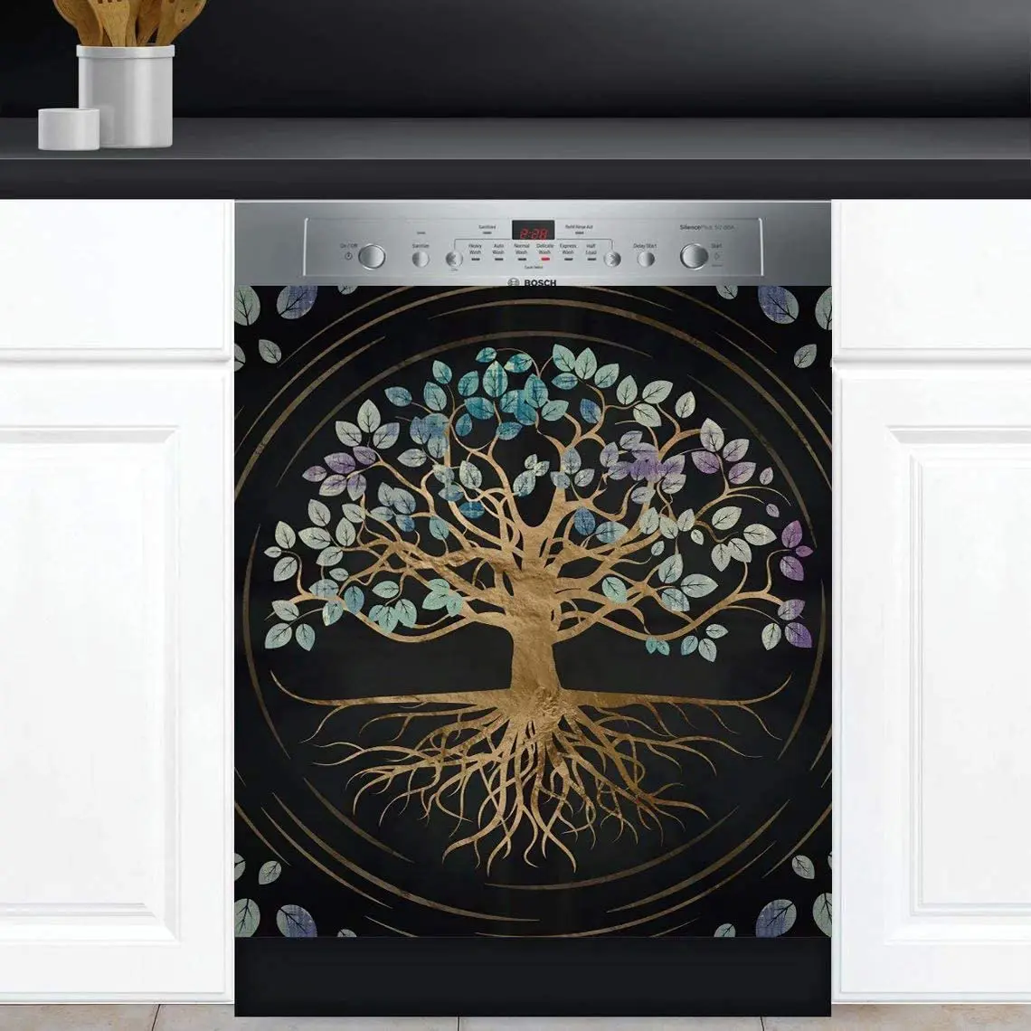 

Kitchen Decor Tree of Life Dishwasher Magnet Cover Decals, Magnetic Dishwasher Cover Decor, Custom Dishwasher Enclosures