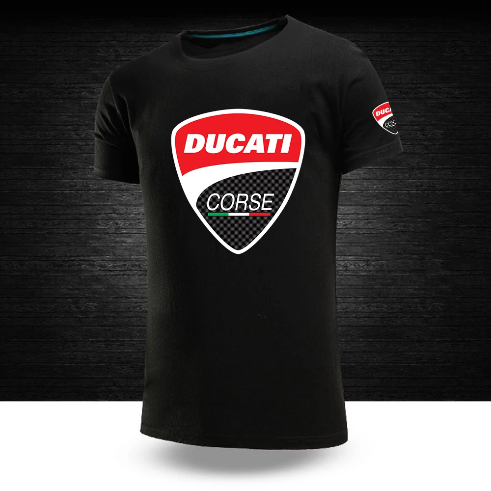 

2022 Summer Men's Ducati Printing Breathable O-neck Hip-hop Sports Couple Popular High street T-shirt Harajuku Tops