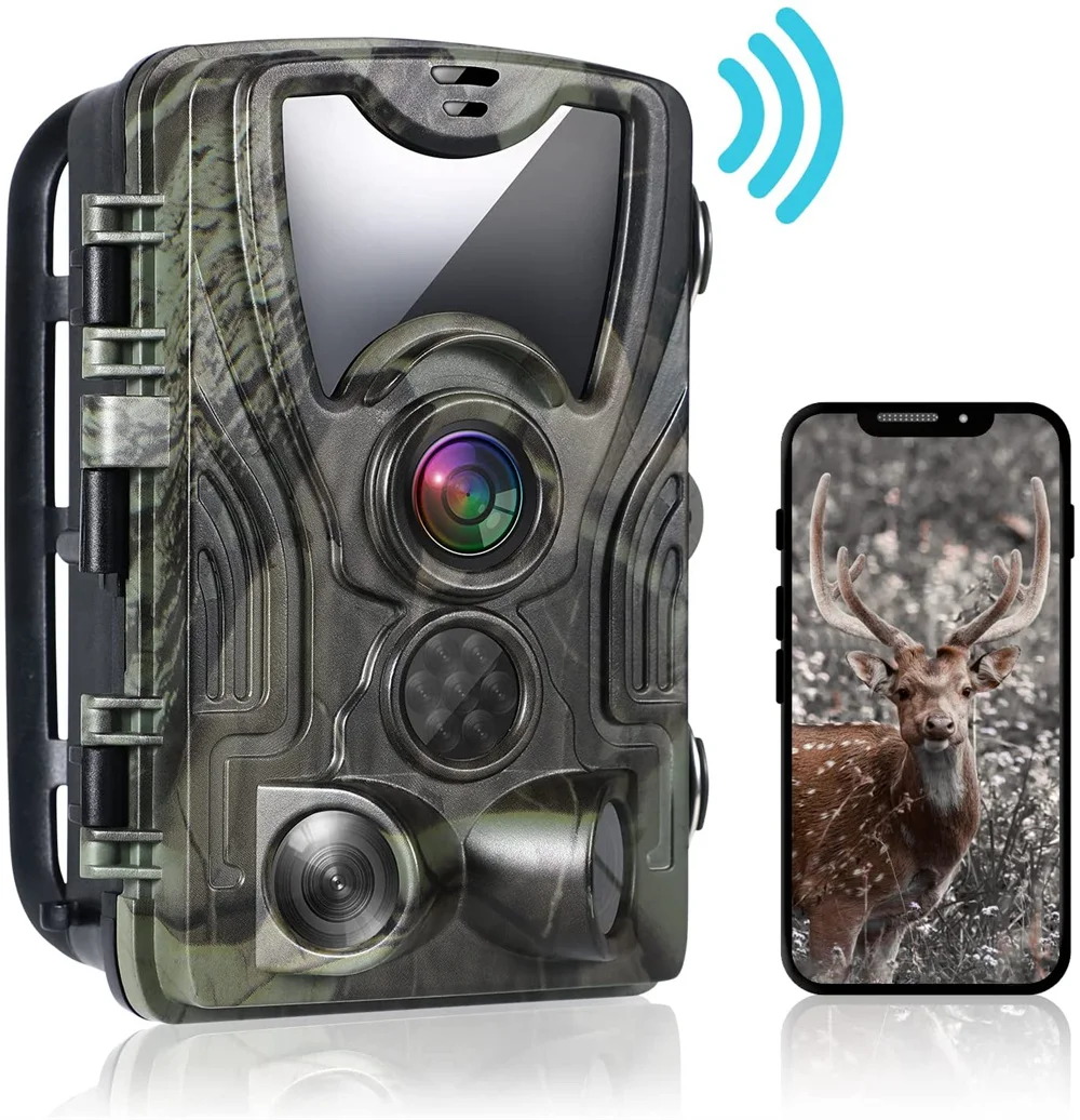 Outdoor WiFi APP Trail Camera 4K 30MP Game Night Vision Motion Activated Waterproof  Wildlife Monitoring  0.2s Trigger Speed
