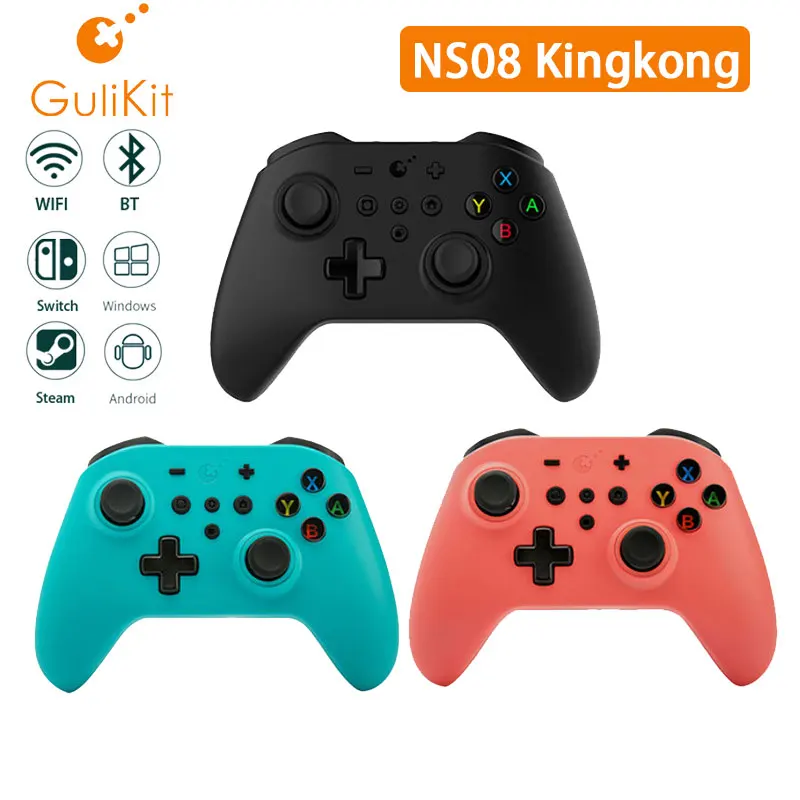 

Gulikit NS08 Kingkong Bluetooth Wireless/Wired Connection Gamepad Repeating Function For Steam/Android/Switch/Windows Gamepad