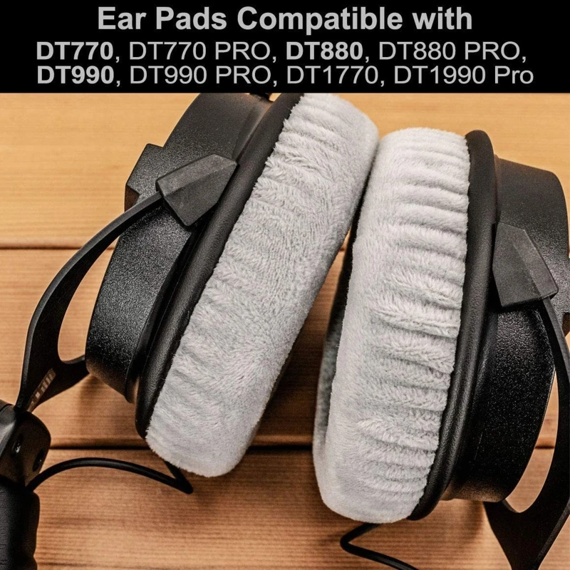 

Durable Flannel Ear Pads for DT990/DT880/DT770 PRO Headphone Sleeves Earmuffs Easily Replaced EarPads Cover