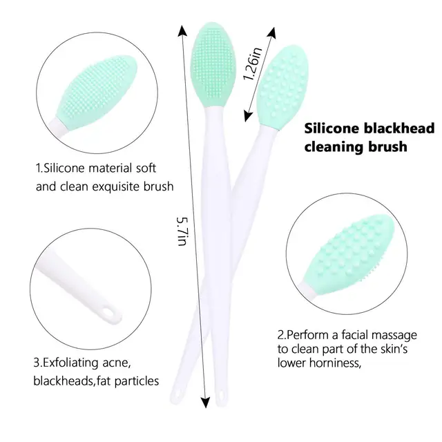 Silicone Face Cleansing Brush Lip Scrub Brush Facial Deep Pore Skincare Scrub Cleanser Tool Beauty Soft Deep Cleaning Exfoliator 4