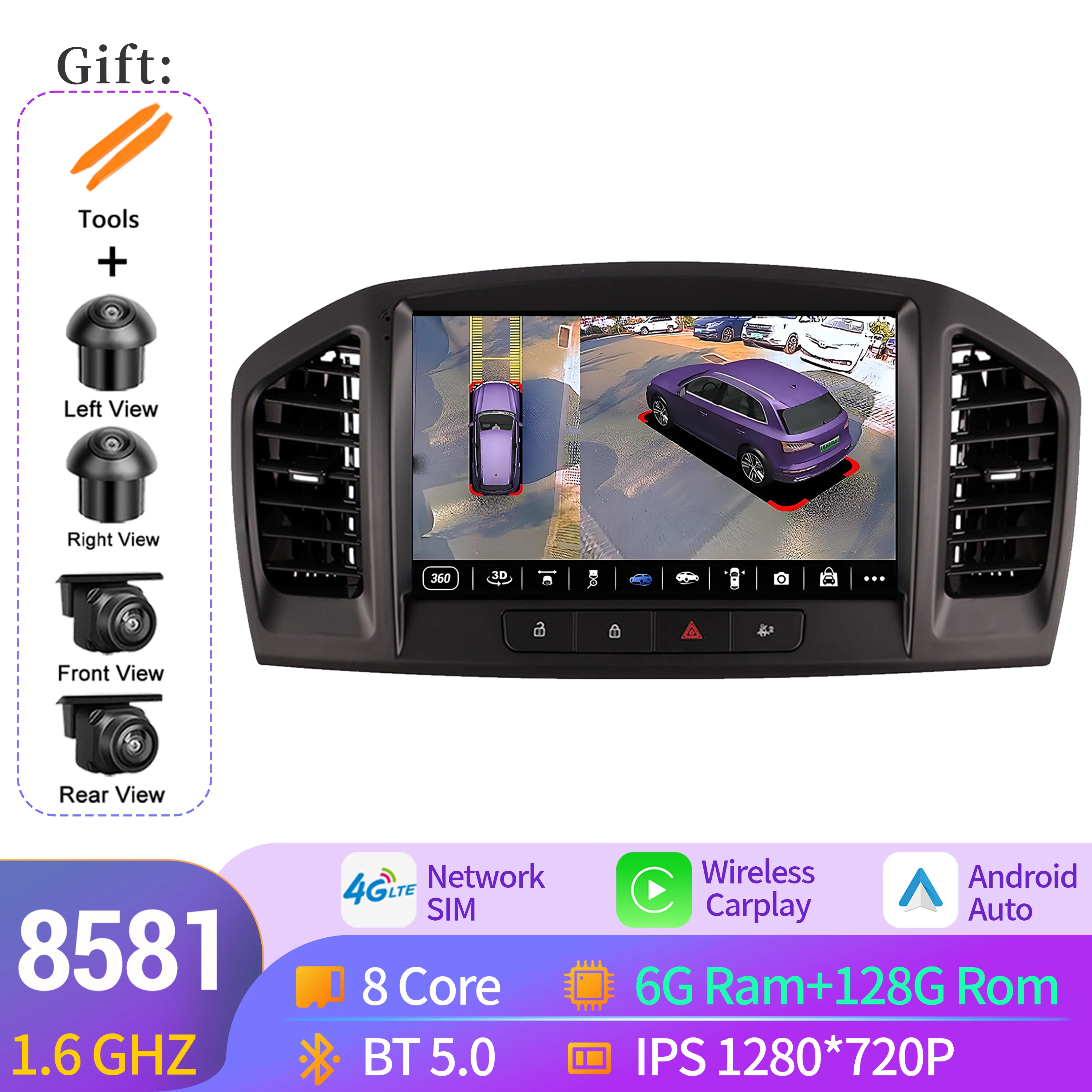 

Автомобильный радиоприемник Android 14, для Buick Regal 2009-2013, Opel Insignia 2008-2012, автомобильная мультимедийная навигация, процессор, 2K QLED экран