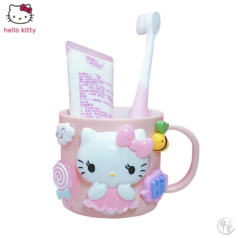 

Товары для дома Hello Kitty, чашка для чистки зубов, чашка для мытья, детская пластиковая чашка