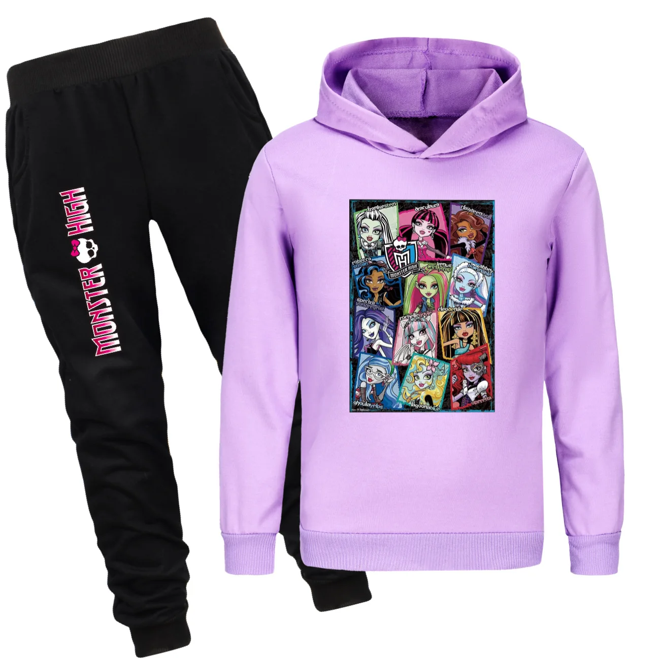 Весенне-осенний новый комплект одежды Monster High для маленьких девочек и мальчиков