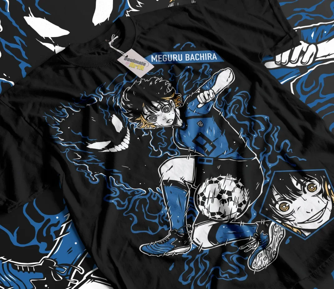 Футболка Meguru бачira Blue Lock Rin Itoshi Kunigami Nagi аниме мягкая футболка