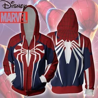 disney marvel spiderman clothes male 3d digital printing sweater casual cardigan new couple hooded sweater