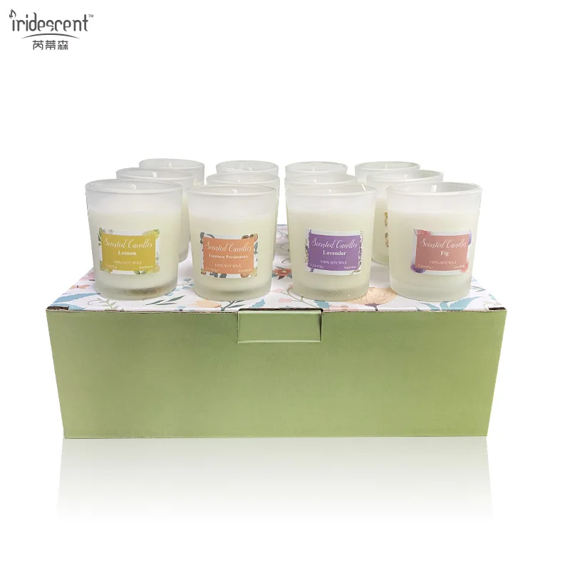 Стеклянный ароматизированный свечной баночка для сна с соевым воском для домашнего декора M ON.