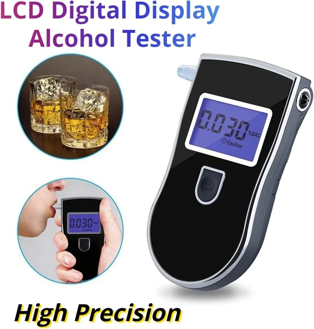 

Breathalyzer AT-818 Professional Police Breathalyzer for Digital Breath Meters LCD Alcohol Analyzer Detector