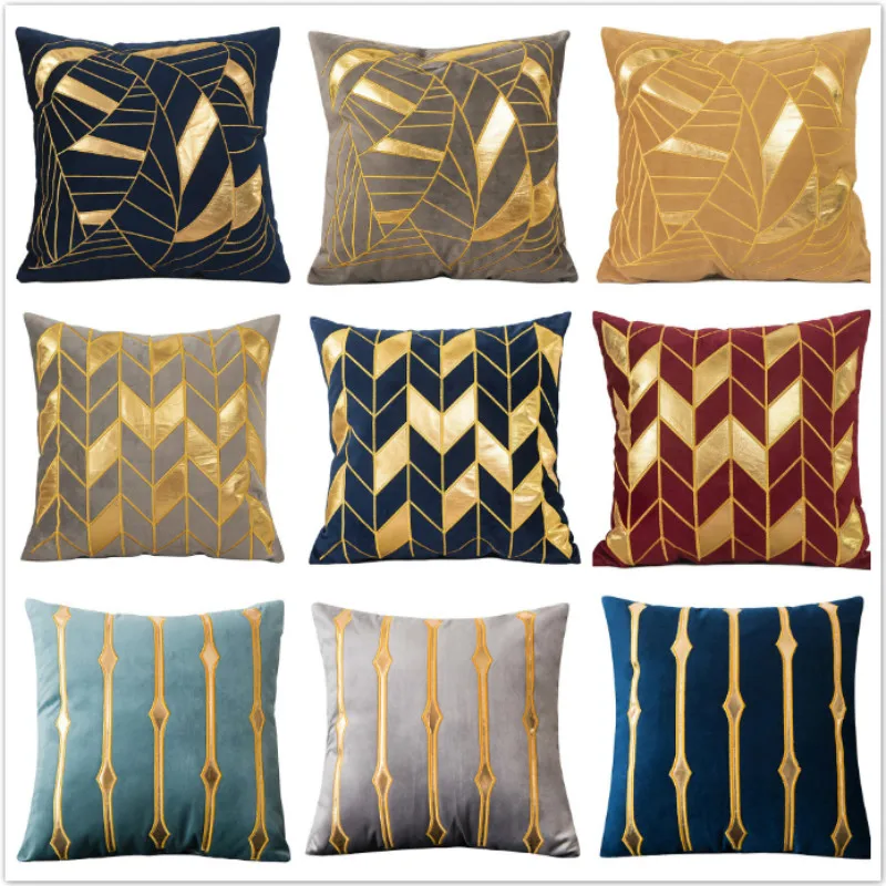 

Luxury Blue Velvet Cushion Covers Decorative Pillow Cases Throw Pillowcases 45 X 45cm Cushion Pillow Cover for Sofa Bedroom