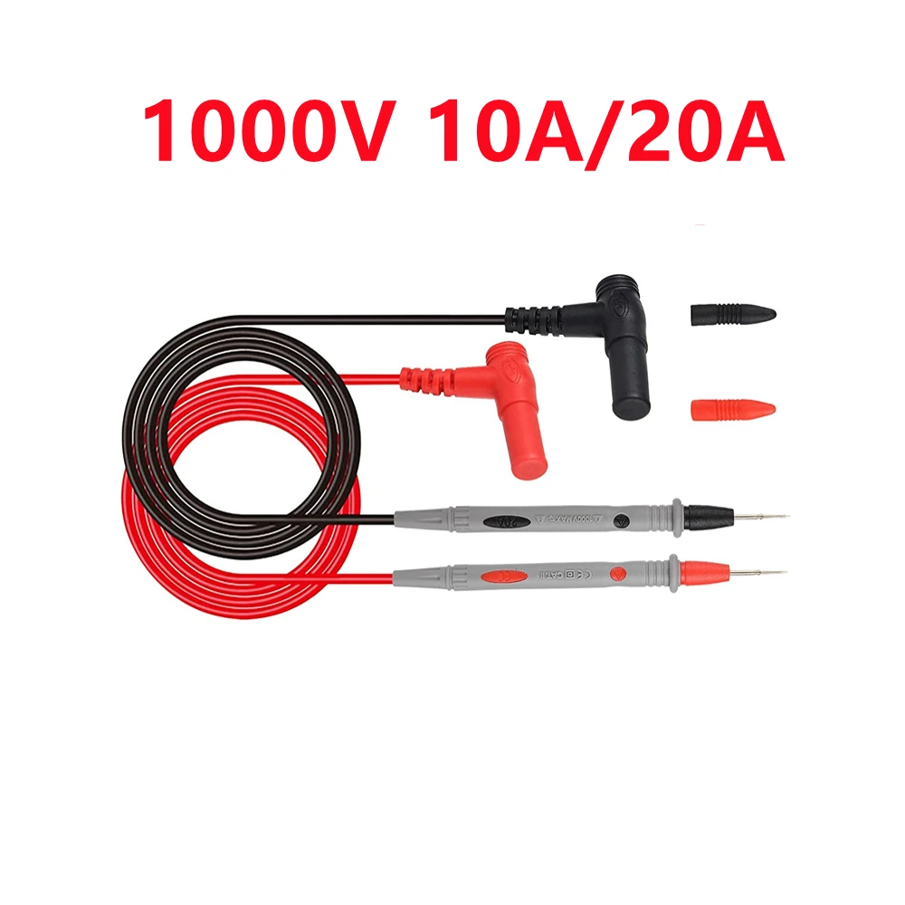 

1 pair Digital Multimeter probe Soft-silicone-wire Needle-tip Universal test leads with Alligator clip For LED tester Multimetr
